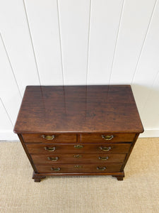 An Early 19th Century English Country Made Mahogany Cottage Chest of Drawers Dresser