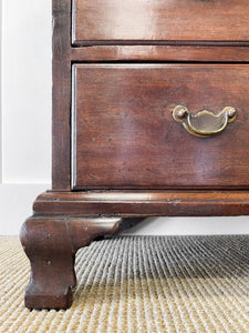 An Early 19th Century English Country Made Mahogany Cottage Chest of Drawers Dresser