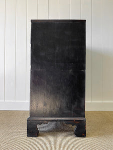An English Ebonized Georgian Mahogany Chest of Drawers Dresser c1800