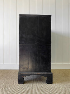 An English Ebonized Georgian Mahogany Chest of Drawers Dresser c1800