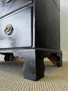 An English Ebonized Georgian Mahogany Chest of Drawers Dresser c1800