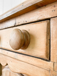 A Light Pine Antique English Sideboard c1890