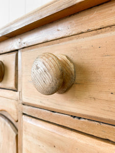 A Light Pine Antique English Sideboard c1890