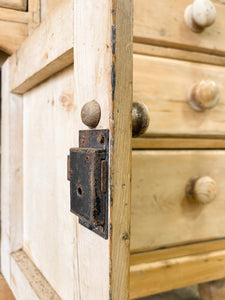 A Light Pine Antique English Sideboard c1890