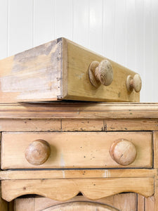 A Light Pine Antique English Sideboard c1890