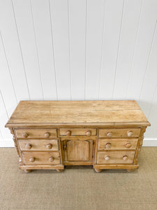 A Light Pine Antique English Sideboard c1890