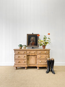 A Light Pine Antique English Sideboard c1890