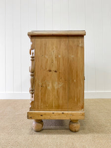 A Light Pine Antique English Sideboard c1890