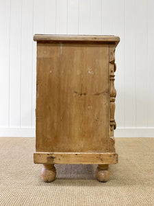 A Light Pine Antique English Sideboard c1890