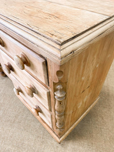 A Light Pine Antique English Sideboard c1890