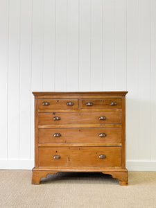 An Early 19th Century English Chest of Drawers/Dresser on Bracket Feet