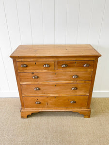 An Early 19th Century English Chest of Drawers/Dresser on Bracket Feet
