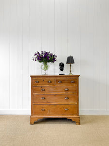 An Early 19th Century English Chest of Drawers/Dresser on Bracket Feet