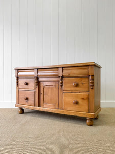 A Pine Antique English Sideboard c1890