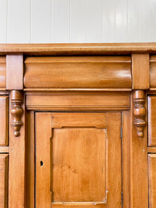 A Pine Antique English Sideboard c1890