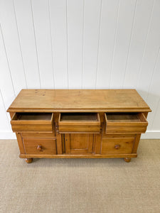 A Pine Antique English Sideboard c1890
