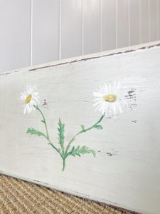 A Dainty French Book End Table with Painted Daisies