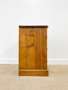 An Antique English Pine Chest of Drawers Dresser c1890