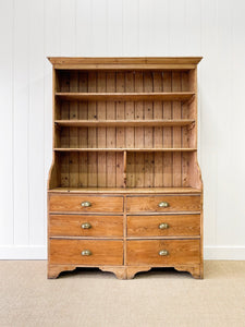 A 19th Century English Pine Bookcase Cupboard or Hutch