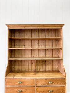 A 19th Century English Pine Bookcase Cupboard or Hutch