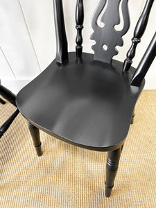A Pair of 2 Vintage Fiddleback Chairs