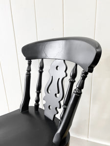 A Pair of 2 Vintage Fiddleback Chairs