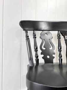 A Pair of 2 Vintage Fiddleback Chairs