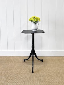 Antique English 18th Century Ebonized Mahogany Flip-top Table