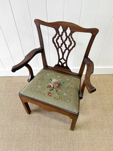 A Stunning Georgian English Mahogany Arm Chair
