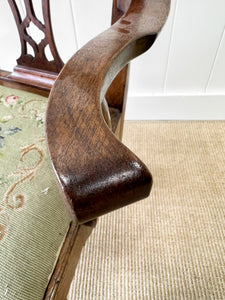 A Stunning Georgian English Mahogany Arm Chair