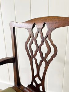 A Stunning Georgian English Mahogany Arm Chair
