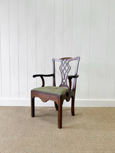 A Stunning Georgian English Mahogany Arm Chair