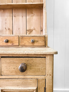 A 19th Century English Pine Bookcase Cabinet or Hutch