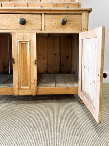 A 19th Century English Pine Bookcase Cabinet or Hutch