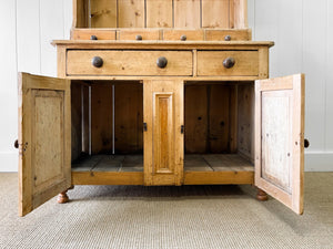 A 19th Century English Pine Bookcase Cabinet or Hutch