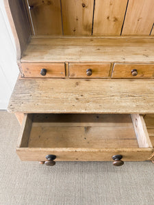A 19th Century English Pine Bookcase Cabinet or Hutch