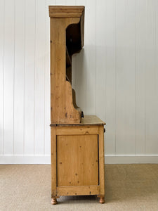 A 19th Century English Pine Bookcase Cabinet or Hutch