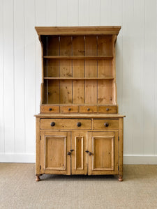 A 19th Century English Pine Bookcase Cabinet or Hutch