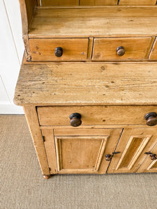 A 19th Century English Pine Bookcase Cabinet or Hutch