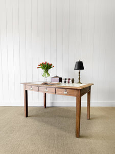 Antique English Oak Writing Desk c1900 with Numbered Drawers!