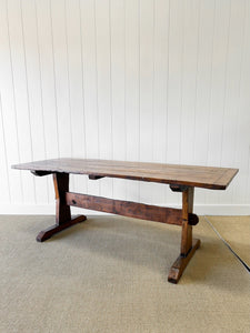 An Exquisite Antique English Console or Work Table in Elm