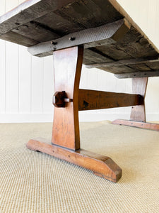 An Exquisite Antique English Console or Work Table in Elm