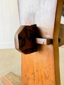 An Exquisite Antique English Console or Work Table in Elm