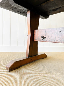An Exquisite Antique English Console or Work Table in Elm