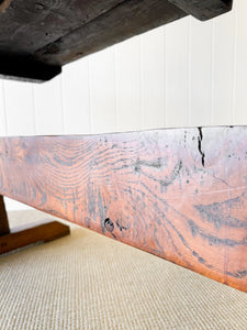 An Exquisite Antique English Console or Work Table in Elm