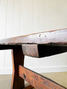 An Exquisite Antique English Console or Work Table in Elm