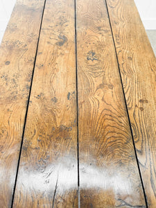An Exquisite Antique English Console or Work Table in Elm