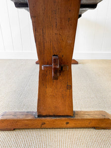 An Exquisite Antique English Console or Work Table in Elm