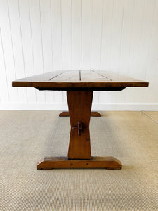 An Exquisite Antique English Console or Work Table in Elm