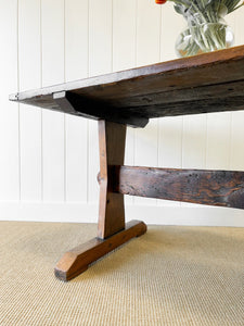 An Exquisite Antique English Console or Work Table in Elm